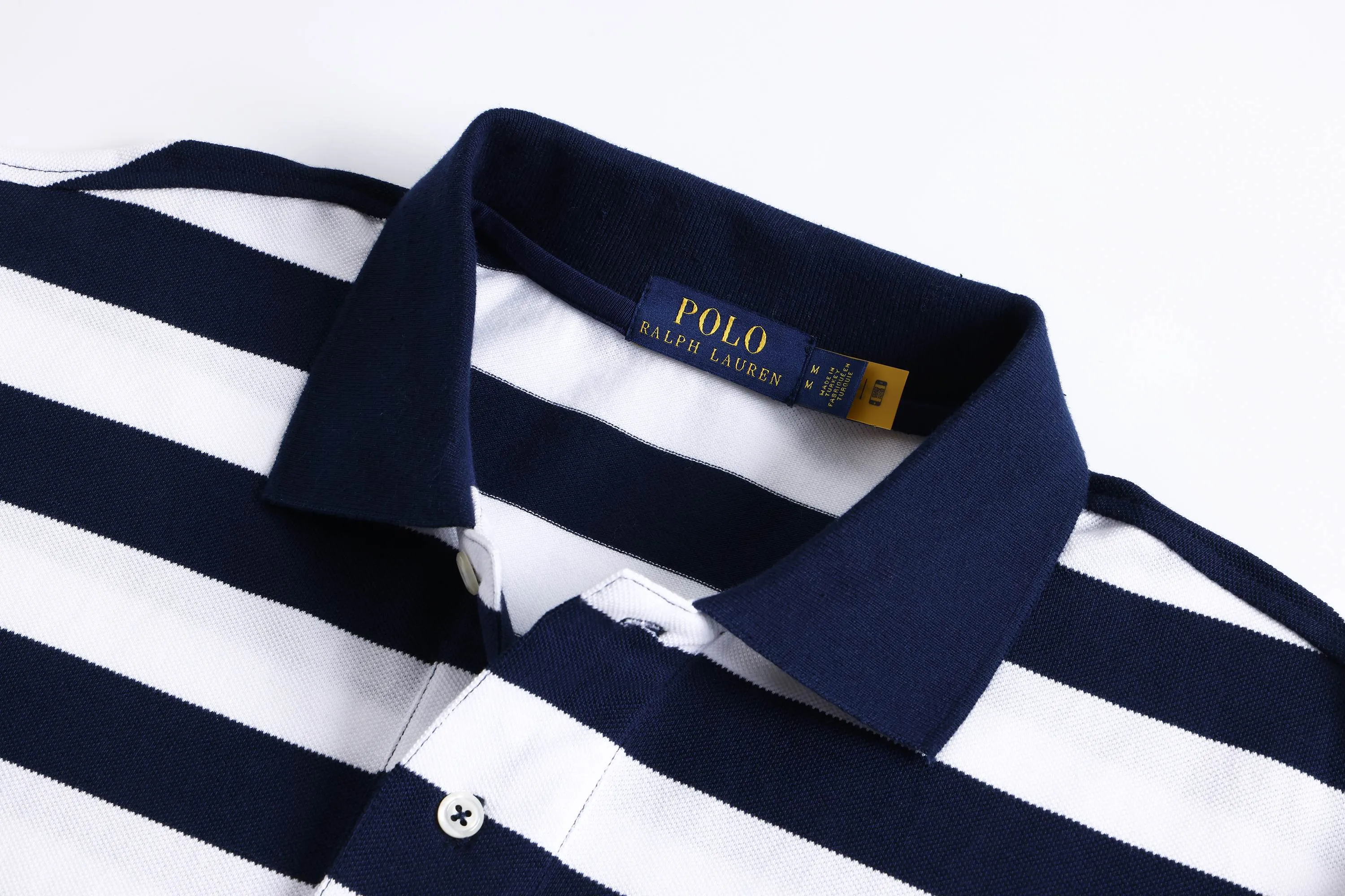 P190 Item No.: 8501 Paul polo small label thick striped polo shirt short-sleeved (pure cotton) Size: S-XXL
